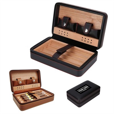 Portable Travel Cigar Humidor Case Box for Cigars