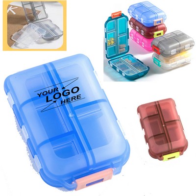 10 Compartment Travel Pill Organizer