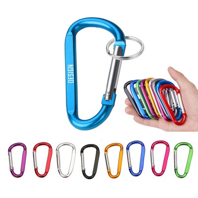 2 3/4" Aluminum Carabiner D Ring Keychain