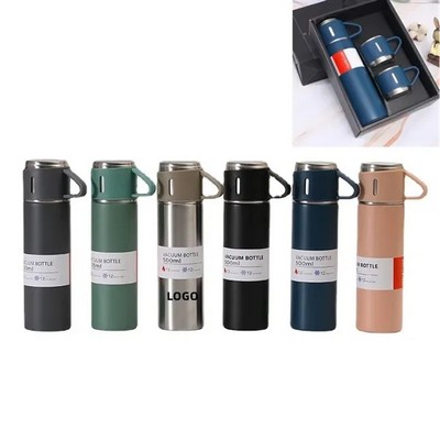 17oz Vacuum Flask Set with 2 Cups