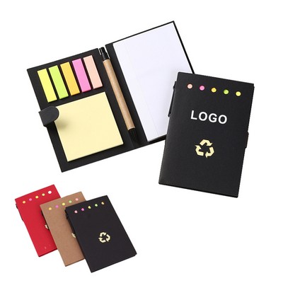 Notebook with Sticky Notes & Flags & Pen