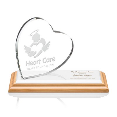 Northam Heart Award - Starfire/Bamboo/White 3"x7"