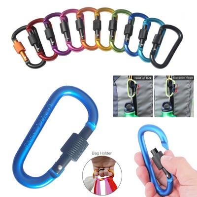 Reliable Aluminum Carabiner with Screw Lock for Secure Attachment