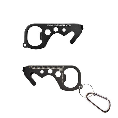 Key-Shaped Versatile Tool Card with Carabiner