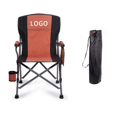 Camping Folding Chair W/ Beverage Holder