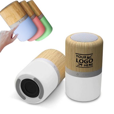 Eco Friendly Bamboo LED Wireless Speaker