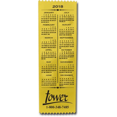 2018 Calendar Ribbon w/ Pinked Ends