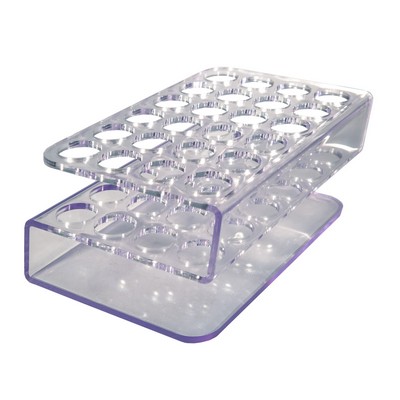 24 Hole Plexi Shooter Tube Rack - Blank