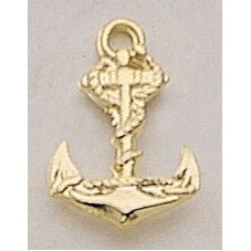 Anchor w/ Rope Marken Design Cast Lapel Pin (Up to 7/8")