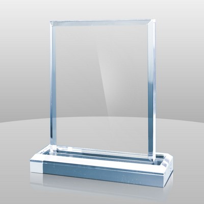 Vertical Mount Blue Rectangular Award II (7"x5"x2")