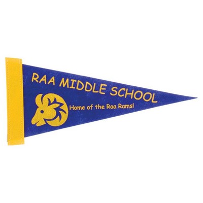 Colored Felt Pennant (5"x12") Screen Print