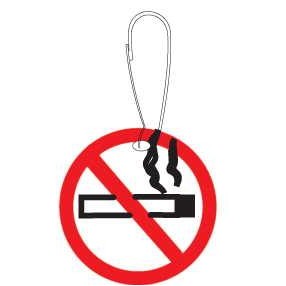 No Smoking Sign Zipper Pull