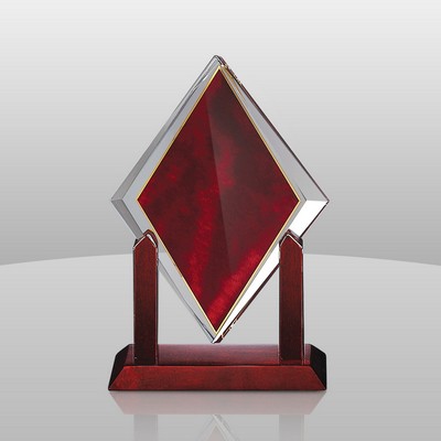 Maroon Red Elegant Diamond Award (12"x9"x3")