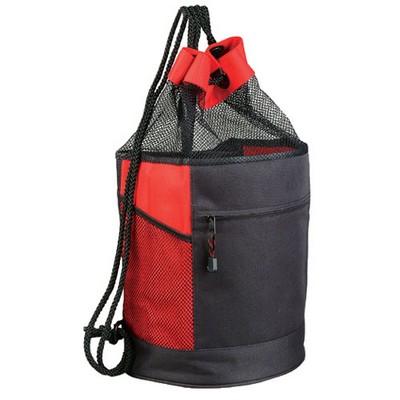 Drawstring Mesh 2 Tone Backpack