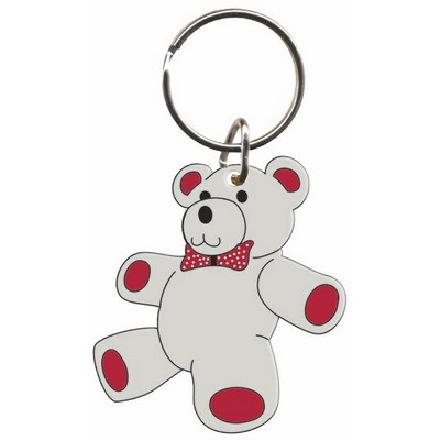 Teddy Bear Key Chain w/Clear Mirrored Back (8 Square Inch)