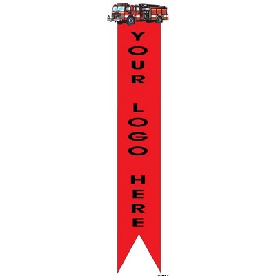 Fire Truck Bookmark w/ Black Back