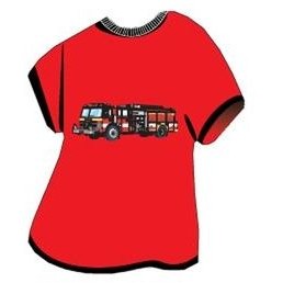 Fire Truck T-Shirt Lapel Pin