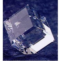 Crystal Standing Cube Paper Weight (1 3/16"x1 3/16"x1 3/16")