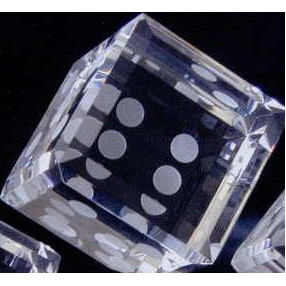 Crystal Dice Paper Weight (2"x2"x2")