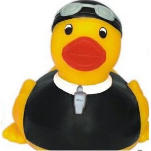 Rubber Referee Duck© w/ Solid Shirt