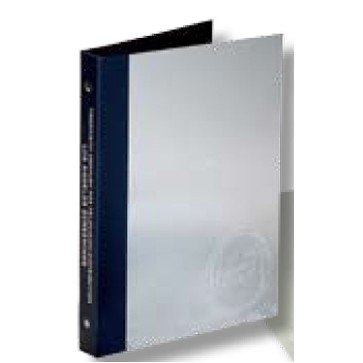 Aluminum/ Leather Back and Spine 1" Capacity Binder (7 1/4"x9 1/8")