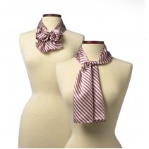 Pink Saville Stripe Polyester Scarf - 8"x45"