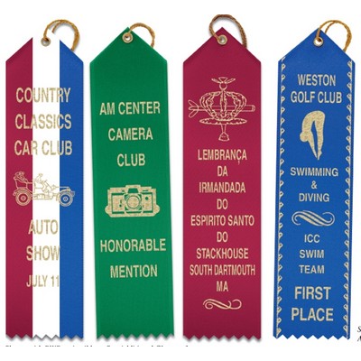 Custom Printed Point Top Ribbon (2 1/2"x10")