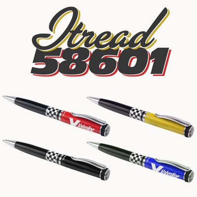 Itread™ Checkered Flag Wheel Top Ballpoint Pen