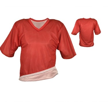 Youth Tricot Mesh Reversible Football Jersey Shirt w/ Self Neck Trim