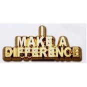 Stock Words and Phrases Lapel Pins (I Make A Difference)