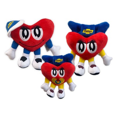 Custom Plush Auto Dealer Heart Mascot Trio