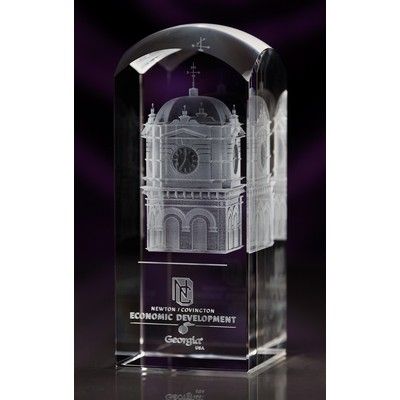 Crystal Dome Top Rectangle Award (2 3/4"x5 1/8"x2 3/4")