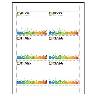 Popular Classic Horizontal Paper Name Badge Insert - 4 Color Process (4"x3") Pack of 50