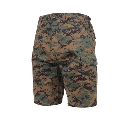 Woodland Digital Camo Twill Battle Uniform Combat Shorts (XS to XL)