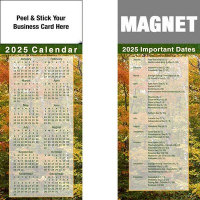 Peel & Stick Full Color Calendar Magnet (3 1/2"x8 1/2")