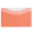 Tangerine Orange 2 Pocket Poly Envelope w/Snap Button Closure