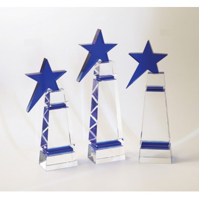 Shooting Star Optic Crystal Award (3¼"x11")