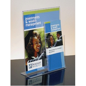 Clear Acrylic Sign Holder w/Brochure Pocket