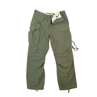 Olive Drab Vintage Military M-65 Field Pants (2X-Large)