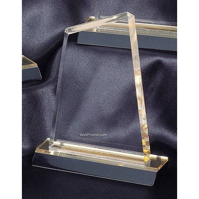 Gold Mirrored - Sierra Design - Acrylic Award w/ Base - 4"x7"