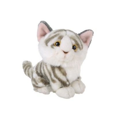 Custom Plush Grey Tabby Kitten