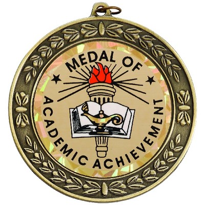 2¾" M Series Die Cast Medal From w/Wreath (for 2" Medallion)