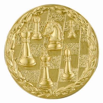 2" Chess High Relief Stamped Medallion Insert Disc