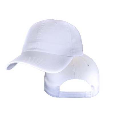 Big Size White Low Profile Adjustable Cap 2XL - 4XL