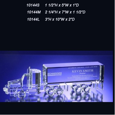 18 Wheeler Crystal Truck - Large Laser Engrave