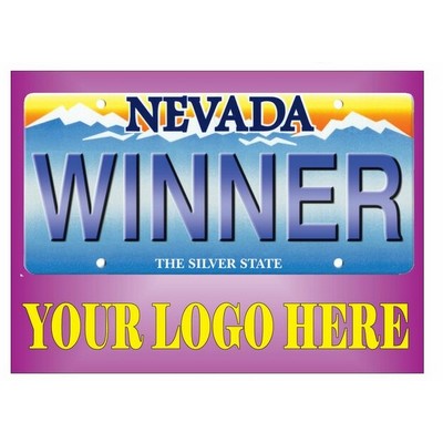 Nevada License Plate Rectangle Badge w/ Bar Pin (2 1/2"x3 1/2")