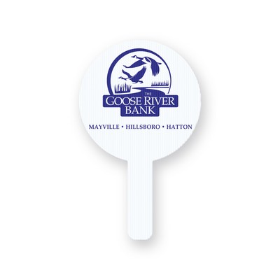 Corrugated Plastic Round Rally Hand Fan