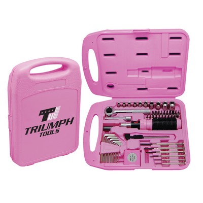 55 Piece Tool Set (Pink)