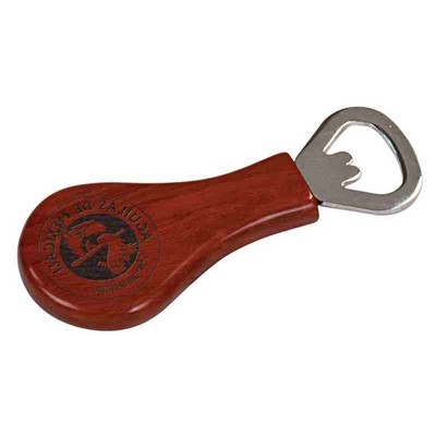 Pear Shape Wood Bottle Opener