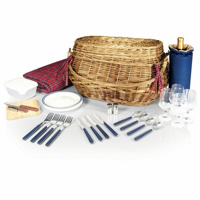 Highlander Picnic Basket w/Service for 4